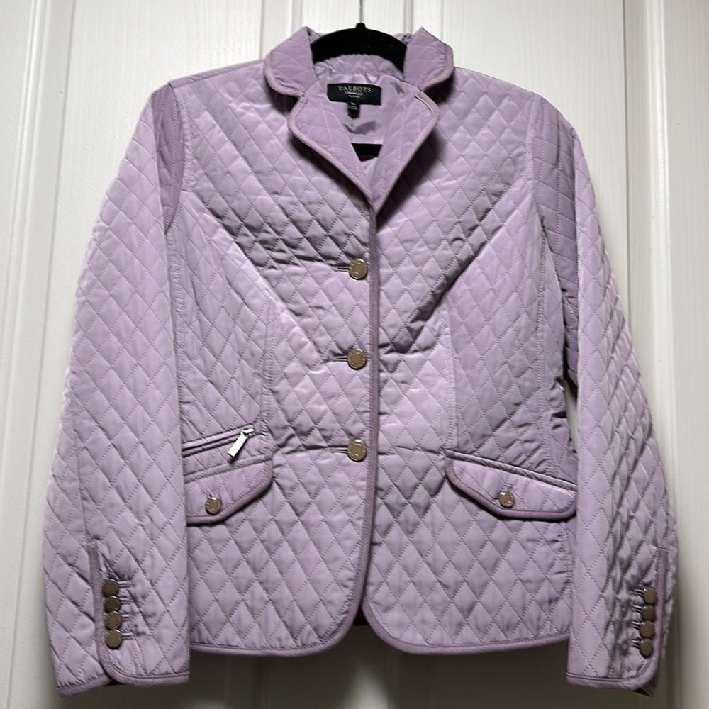 TALBOTS Lavender Lightweight Quilted Jacket Sz 8P